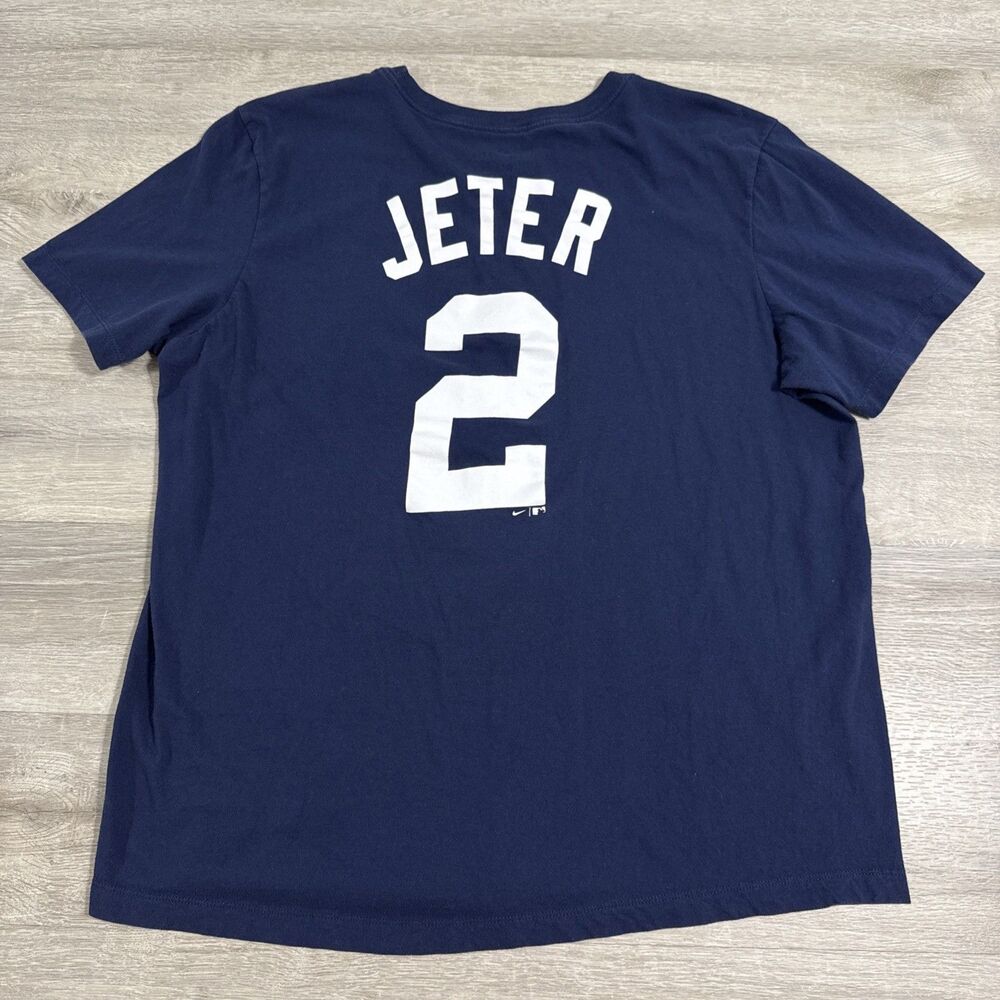 Derek Jeter Shirt New York Yankees Men’s XL Blue Nike MLB The Captain
